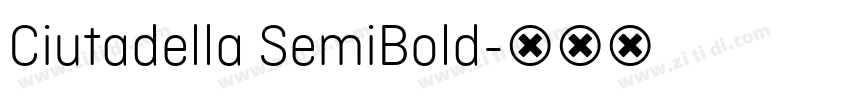 Ciutadella SemiBold字体转换